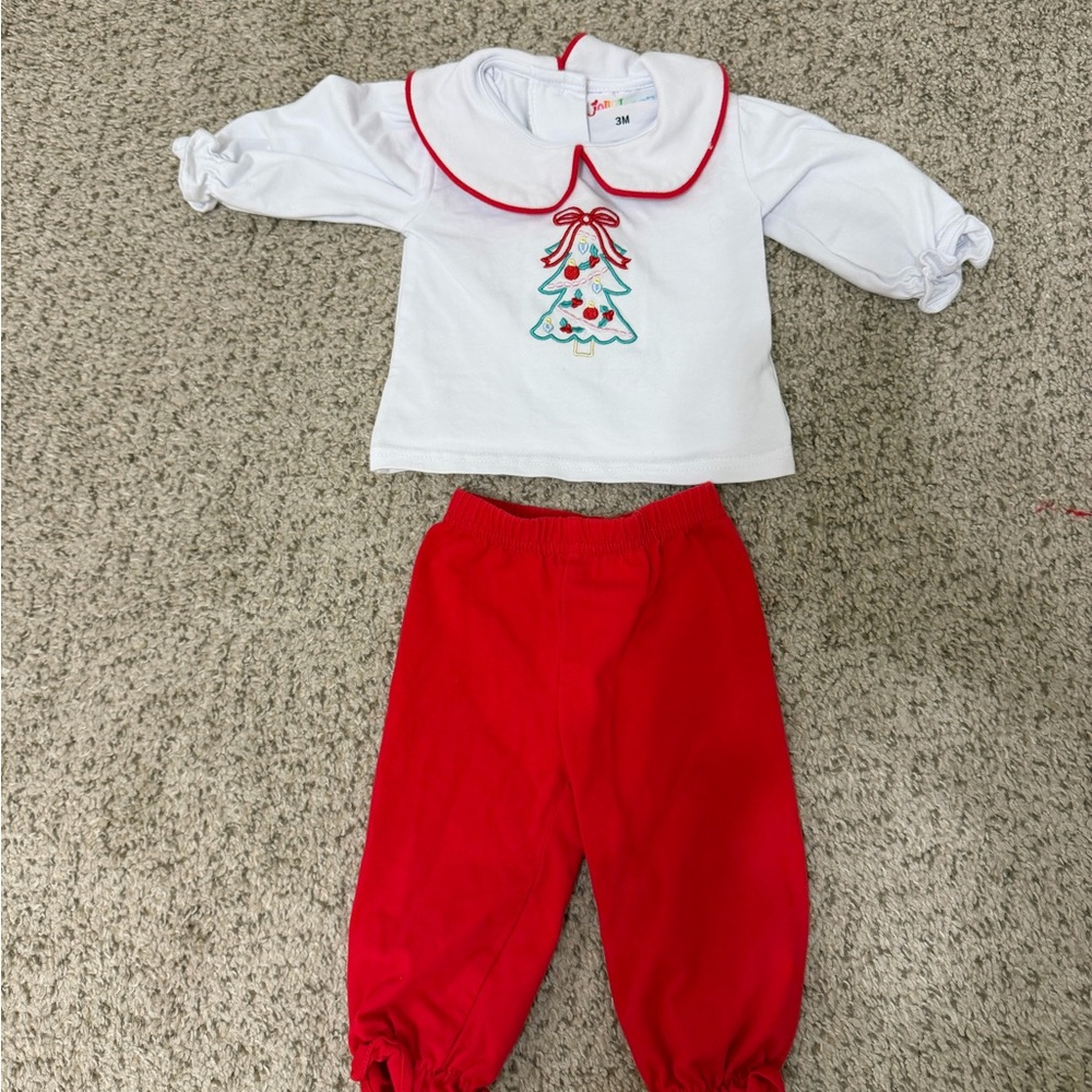 Festive Kids Matching Set - White and Red